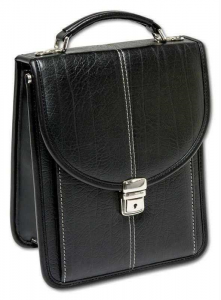 2K Baron küçük dik evrak çantası Siyah