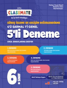 6. Sınıf Classmate Süreç İzleme ve Gelişim Değerlendirme 5li Deneme