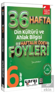6. Sınıf Din Kültürü ve Ahlak Bilgisi 36 Haftalık Ödev Föyleri
