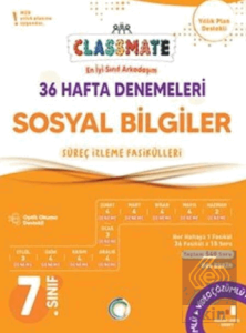 7. Sınıf Sosyal Bilgiler Classmate 36 Hafta Denemeleri