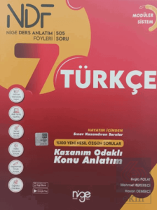 7. Sınıf Türkçe Ndf Nige Ders Anlatım Föyleri Kazanım Odaklı Konu Anlatım