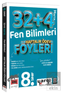 8.Sınıf Fen Bilimleri 32+4 Haftalık Ödev Föyleri