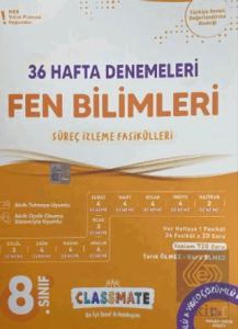 8. Sınıf Fen Bilimleri Classmate 36 Hafta Denemeleri