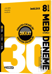 8. Sınıf İngilizce 30 Deneme