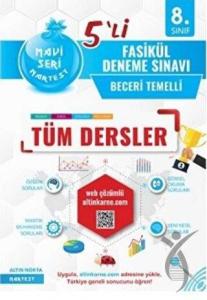 8. Sınıf Mavi Tüm Dersler 5 Li Fasikül Deneme Sınavı