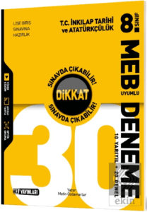 8. Sınıf T.C. İnkılap Tarihi ve Atatürkçülük 30 Deneme
