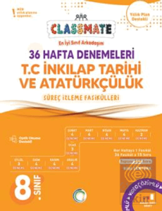 8. Sınıf T.C. İnkılap Tarihi ve Atatürkçülük Classmate 36 Hafta Denemeleri