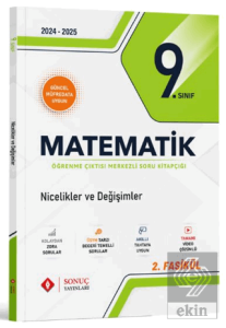 9. Sınıf Matematik Nicelikler ve Değişimler Soru Kitapçığı