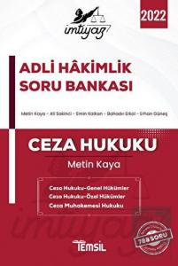  Adli Hakimlik Soru Bankası Ceza Hukuku Genel Hükümler-Özel Hükümler-CMK 2022