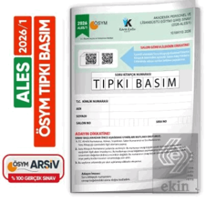 ALES 2026/1 ÖSYM Tıpkı Basım Çıkmış Soru Deneme Kitapçığı Video/PDF Çözümlü Türkiye Geneli