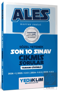 ALES Master Serisi Sözel Yetenek Tamamı Çözümlü Son 10 Sınav Çıkmış Sorular (10 Mayıs 2026 ALES -1 Ekli)