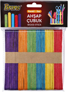 BRONS AHŞAP DİL ÇUBUĞU RENKLİ GENİŞ