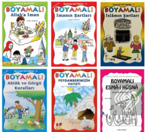 Çocuklar İçin Boyamalı Dini Bilgiler Seti (6 Kitap)