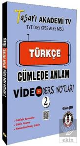 DGS Türkçe Cümlede Anlam Video Ders Notları - 2
