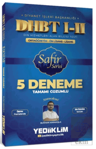 DHBT I-II Ortaöğretim - Ön Lisans - Lisans Safir Serisi Tamamı Çözümlü 5 Deneme Sınavı