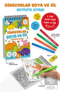 Dinozorlar – Boya ve Sil Aktivite Kitabı / 3 Yaş +