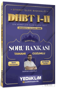 Diyanet İşleri Başkanlığı DHBT I-II Ortaöğretim - Ön Lisans - Lisans Tamamı Çözümlü Soru Bankası