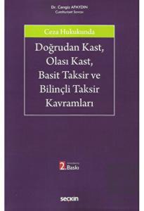 Doğrudan Kast, Olası Kast, Basit Taksir ve Bilinçli Taksir Kavramları