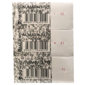 DORU LOKANTA FİŞİ KÜÇÜK (NUMARALI FİŞ)