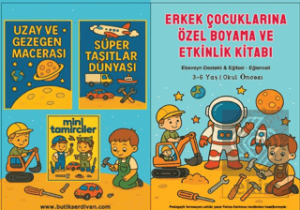 Erkek Çocuklarına Özel Boyama ve Etkinlik Kitabı
