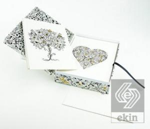 Esrarengiz Bahçe 12 Adet Tebrik Kartı ve Zarfı (Ku