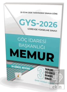 GYS 2026 Görevde Yükselme Sınavı Göç İdaresi Başkanlığı Memur Tamamı Çözümlü 3 Deneme Sınavı