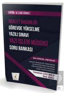 GYS Adalet Bakanlığı Görevde Yükselme Yazılı Sınavı Yazı İşleri Müdürü Soru Bankası