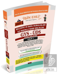GYS-ÜDS Belediye ve Bağlı Kuruluşları Mahalli İdare Birlikleri Personeli Grup 1 Konu Anlatımı
