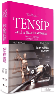 İcra ve İflas Hukuku Tensip - Adli ve İdari Hakiml