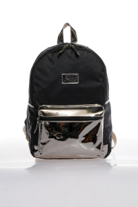 KAUKKO BRIGHT AYNALI SIRT ÇANTASI (SİYAH)