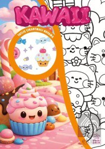 Kawaii Çıkartmalı Boyama Kitabı