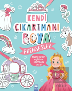 Kendi Çıkartmanı Boya - Prensesler
