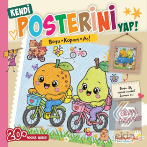 Kendi Posterini Yap! Boya Kopart As! Sevimli Meyveler