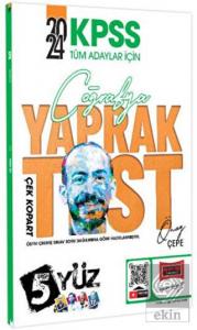 KPSS 5 Yüz Coğrafya Çek Kopart Yaprak Test