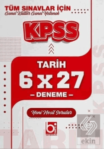 KPSS Tarih 6x27 Deneme