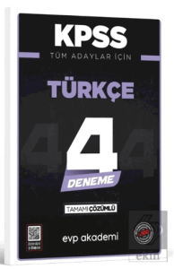 KPSS Tüm Adaylar İçin Türkçe 4 Deneme Tamamı Çözümlü