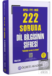 KPSS TYT MSÜ 222 Soruda Dil Bilgisinin Şifresi Tamamı Çözümlü Özgün Sorular