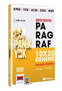 KPSS YKS ALES DGS MSÜ Tamamı Çözümlü Panik Yok Orta Seviye Paragraf