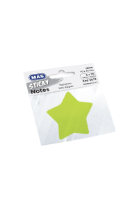 Mas 3673 Yapışkanlı Şekilli Not Kağıdı - Yıldız - 75 S - Karma 3 Renk
