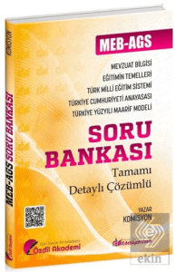 MEB-AGS Eğitimin Temelleri ve Türk Milli Eğitim Sistemi, Mevzuat Bilgisi Soru Bankası Çözümlü