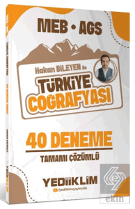 MEB AGS Hakan Bileyen ile Türkiye Coğrafyası Tamamı Çözümlü 40 Deneme Sınavı