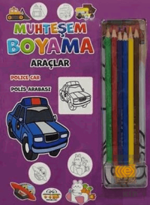 Muhteşem Boyama - Araçlar + 6lı Boya Kalemi