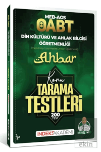 ÖABT MEB-AGS Din Kültürü ve Ahlak Bilgisi Ahbar Konu Tarama Testleri