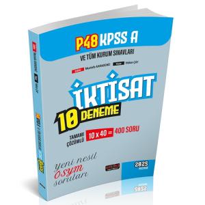 P48 KPSS A Grubu İktisat 10 Deneme Tamamı Çözümlü Savaş Yayınları 2025