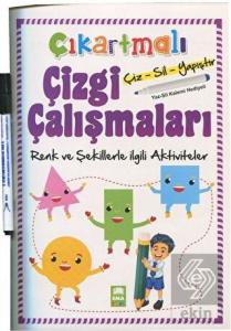 Çıkartmalı Çizgi Çalışması - Renk-Şekil