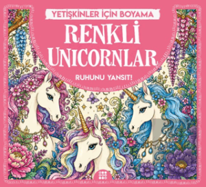 Renkli Unicornlar & Yetişkinler için Boyama
