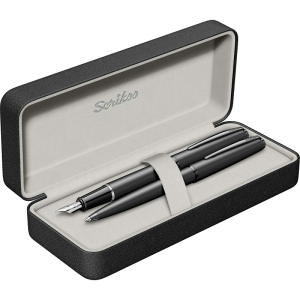 Scrikss 78MB Metropolis İkili Set Dolma Kalem - Tükenmez Kalem Mat Siyah