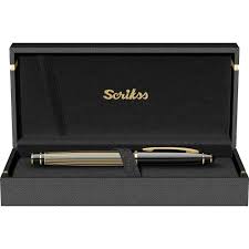 SCRİKSS  ROLLER KALEM ÇİZGİ DESENLİ SİYAH ALTIN