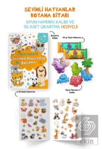 Sevimli Hayvanlar Boyama Kitabı - Oyun Hamuru, Oyuncak ve Çıkartma Hediyeli