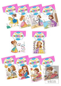 Sevimli Prensesler Boyama Kitabı Sticker Çıkartmalı (10 Kitap Set)